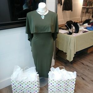 NWT Cape back bodycon dress